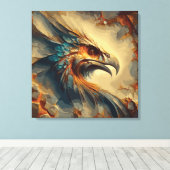 Der Kopf des ausgestorbenen Vogels - Abstraktes Ar Leinwanddruck (Insitu (Holzboden))