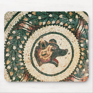 Der Kopf des Bären, römisches Mosaik, frühes 4. Mousepad