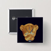 Der Kopf des Leoparden, vom Grab von Tutankhamun Button (Vorne & Hinten)