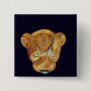 Der Kopf des Leoparden, vom Grab von Tutankhamun Button