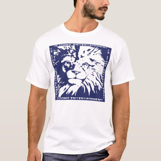 Der Kopf des Löwes - Blau T-Shirt (Vorderseite)