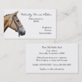 Der Kopf des Pferds auf einem schlichten Visitenkarte (Vorne/Hinten)