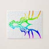 Der Kopf des Regenbogen-Drachen Puzzle (Horizontal)