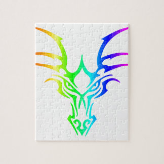 Der Kopf des Regenbogen-Drachen Puzzle