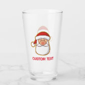 Der Kopf des Weihnachtsmanns Glas (Rückseite)