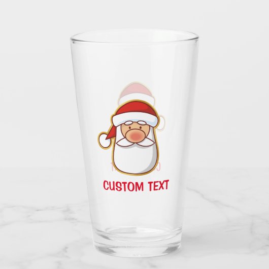 Der Kopf des Weihnachtsmanns Glas (Rückseite)