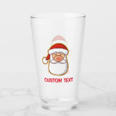 Der Kopf des Weihnachtsmanns Glas (Vorderseite)