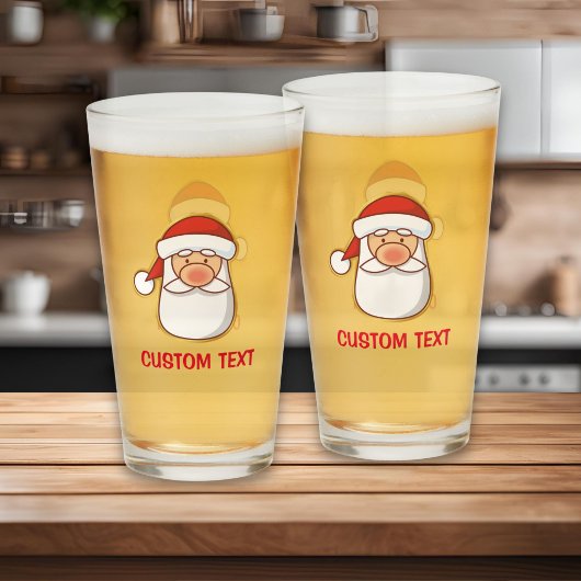 Der Kopf des Weihnachtsmanns Glas