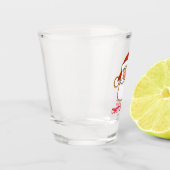 Der Kopf des Weihnachtsmanns Schnapsglas (Links)