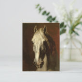 Der Kopf des weißen Pferdes von Theodore Gericault Postkarte (Stehend Vorderseite)
