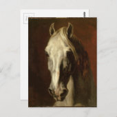 Der Kopf des weißen Pferdes von Theodore Gericault Postkarte (Vorne/Hinten)
