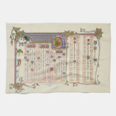 Der Kopf Weihnachtslied Mittelalter Geschirrtuch (Horizontal)