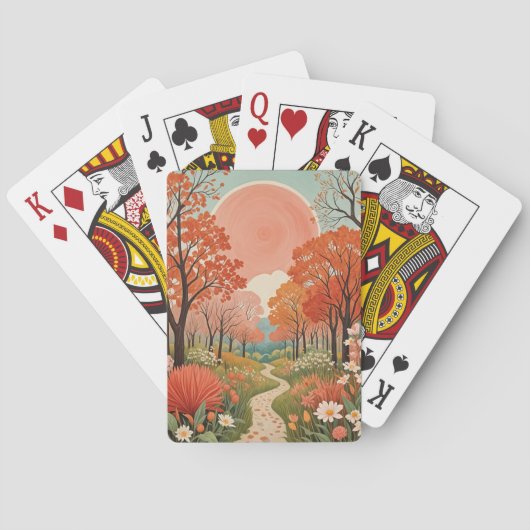 Der Korallen-Sonnen-Pfad Spielkarten (Rückseite)