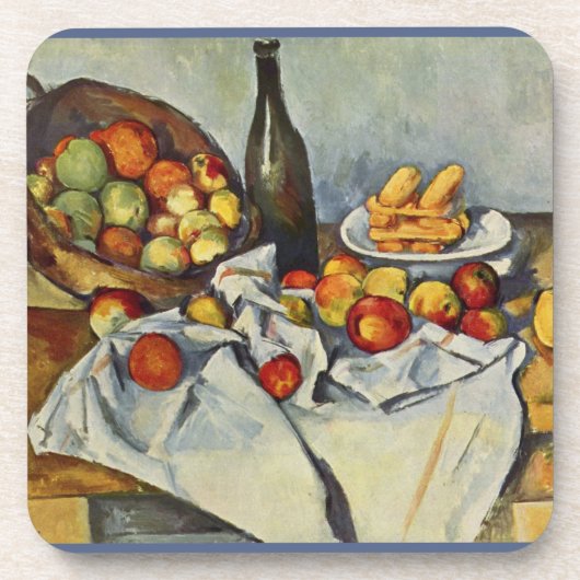 Der Korb der Äpfel von Paul Cezanne Getränkeuntersetzer (Vorderseite)
