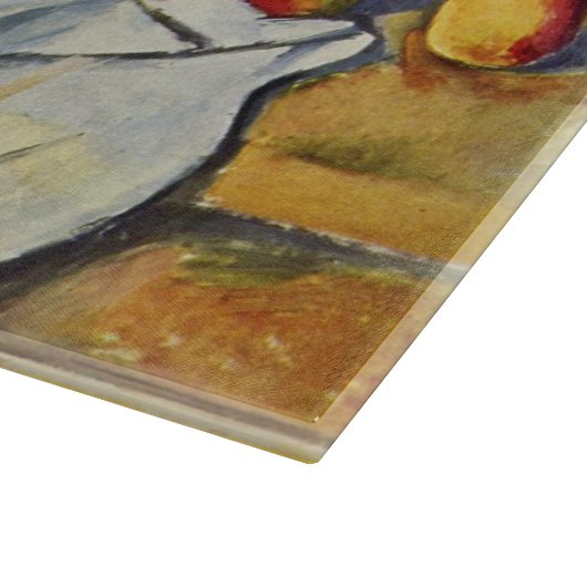 Der Korb der Äpfel von Paul Cezanne Schneidebrett (Ecke)