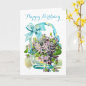 Der Korb der Violetten zum Geburtstag Karte (Gelbe Blume)