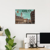 Der Korenmarkt - Gent Poster (Heimbüro)