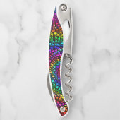 Der Korkenzieher-Flaschen-Öffner des Kellnermesser (Rückseite)