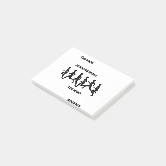 Der Körper erreicht, was der Geist glaubt Post-it Klebezettel (angewinkelt)