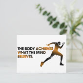 Der Körper erreicht, was der MIND für Gold hält Postkarte (Stehend Vorderseite)