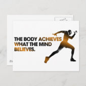 Der Körper erreicht, was der MIND für Gold hält Postkarte (Vorne/Hinten)
