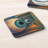 "Der Korridor des Sehens" - ein surreales Portrait Getränkeuntersetzer (Linke Seite)