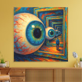 "Der Korridor des Sehens" - ein surreales Portrait Leinwanddruck (Insitu (Wohnzimmer))