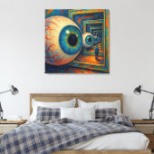 "Der Korridor des Sehens" - ein surreales Portrait Leinwanddruck (Insitu (Schlafzimmer))