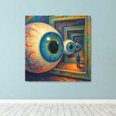 "Der Korridor des Sehens" - ein surreales Portrait Leinwanddruck (Insitu (Holzboden))