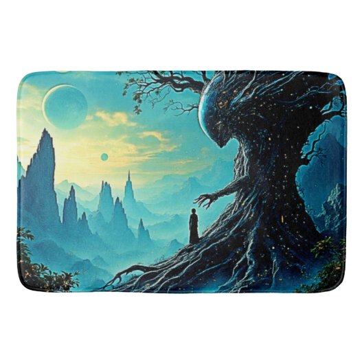 Der kosmische Baum der Fantasie Badematte (Vorderseite)