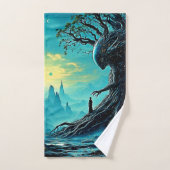 Der kosmische Baum der Fantasie Badhandtuch Set (Handtuch)