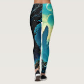 Der kosmische Baum der Fantasie Leggings (Rückseite)
