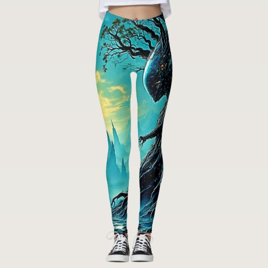 Der kosmische Baum der Fantasie Leggings (Vorderseite)