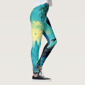 Der kosmische Baum der Fantasie Leggings (Rechts)