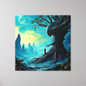 Der kosmische Baum der Fantasie Leinwanddruck (Vorderseite)