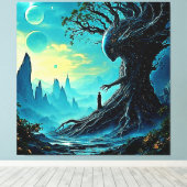 Der kosmische Baum der Fantasie Leinwanddruck (Insitu (Holzboden))