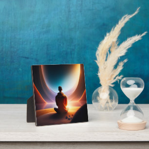 Der kosmische Buddha Tischkunstplakette Fotoplatte