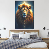 Der kosmische Löwe - Wächter des inneren Powers Leinwanddruck (Insitu (Schlafzimmer))