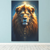 Der kosmische Löwe - Wächter des inneren Powers Leinwanddruck (Insitu (Holzboden))