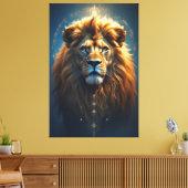 Der kosmische Löwe - Wächter des inneren Powers Leinwanddruck (Insitu (Wohnzimmer))