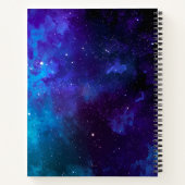 Der kosmische Nebel erreicht die Sterne mit dem Na Notizblock (Rückseite)