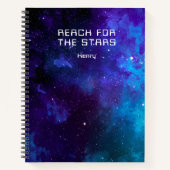 Der kosmische Nebel erreicht die Sterne mit dem Na Notizblock (Vorderseite)