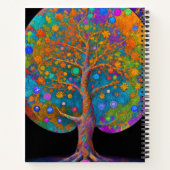 Der kosmische New Age Tree des Lebens Notizblock (Rückseite)