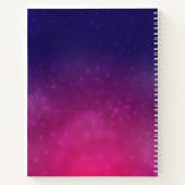 Der Kosmos ist mein Teamwork Zitat l Pink & Lila Notizblock (Rückseite)