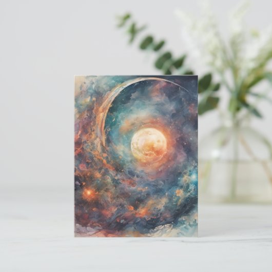 Der Kosmos Postkarte (Stehend Vorderseite)