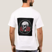 Der kostenlose Vector-Skull mit Rose Logo-T - Shir T-Shirt (Rückseite)