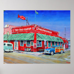 Der Krabben-Kocher-Newport-Strand Poster