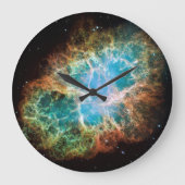 Der Krabbennebel des Celestial Space Foto Große Wanduhr (Vorderseite)