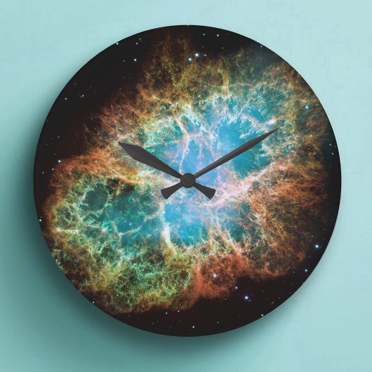 Der Krabbennebel des Celestial Space Foto Große Wanduhr