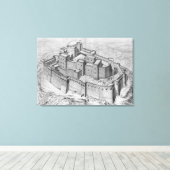 Der Krak des Chevaliers, Wiederaufbau Leinwanddruck (Insitu (Holzboden))